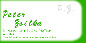 peter zsilka business card